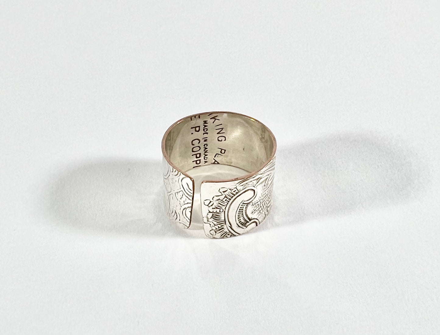 Vintage Silver and Copper Cuff Ring Size 8.5