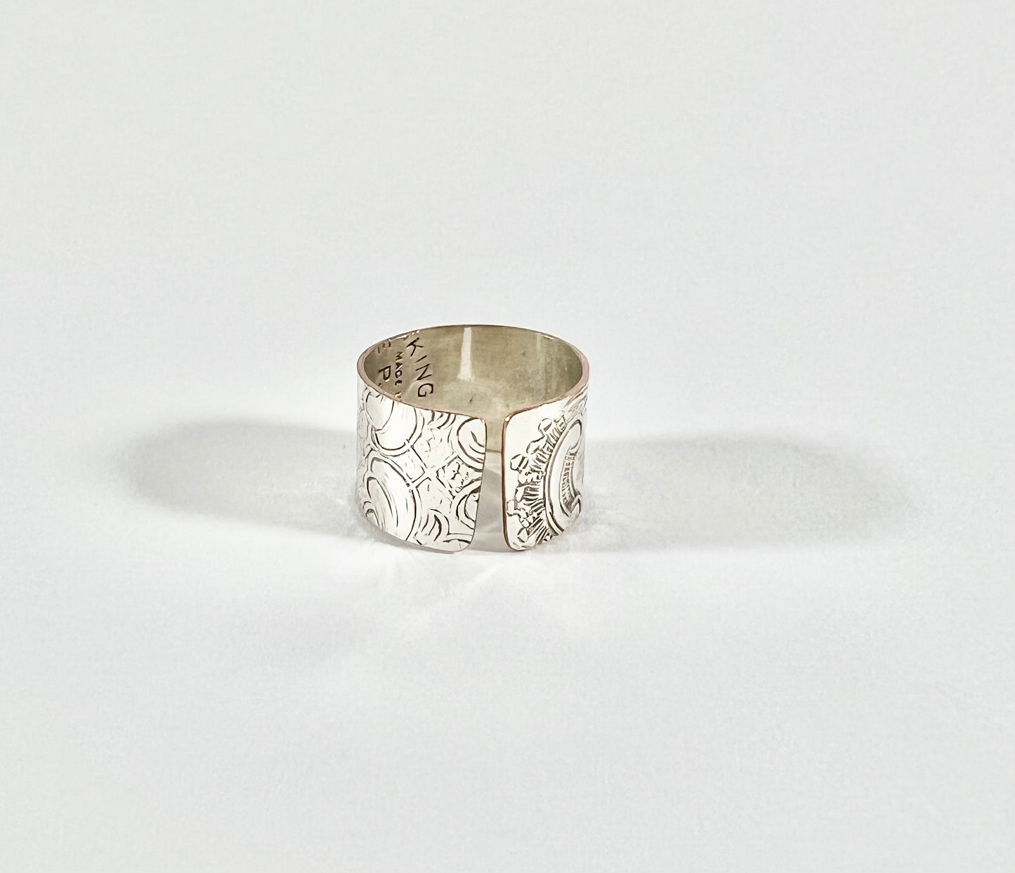 Vintage Silver and Copper Cuff Ring Size 8.5