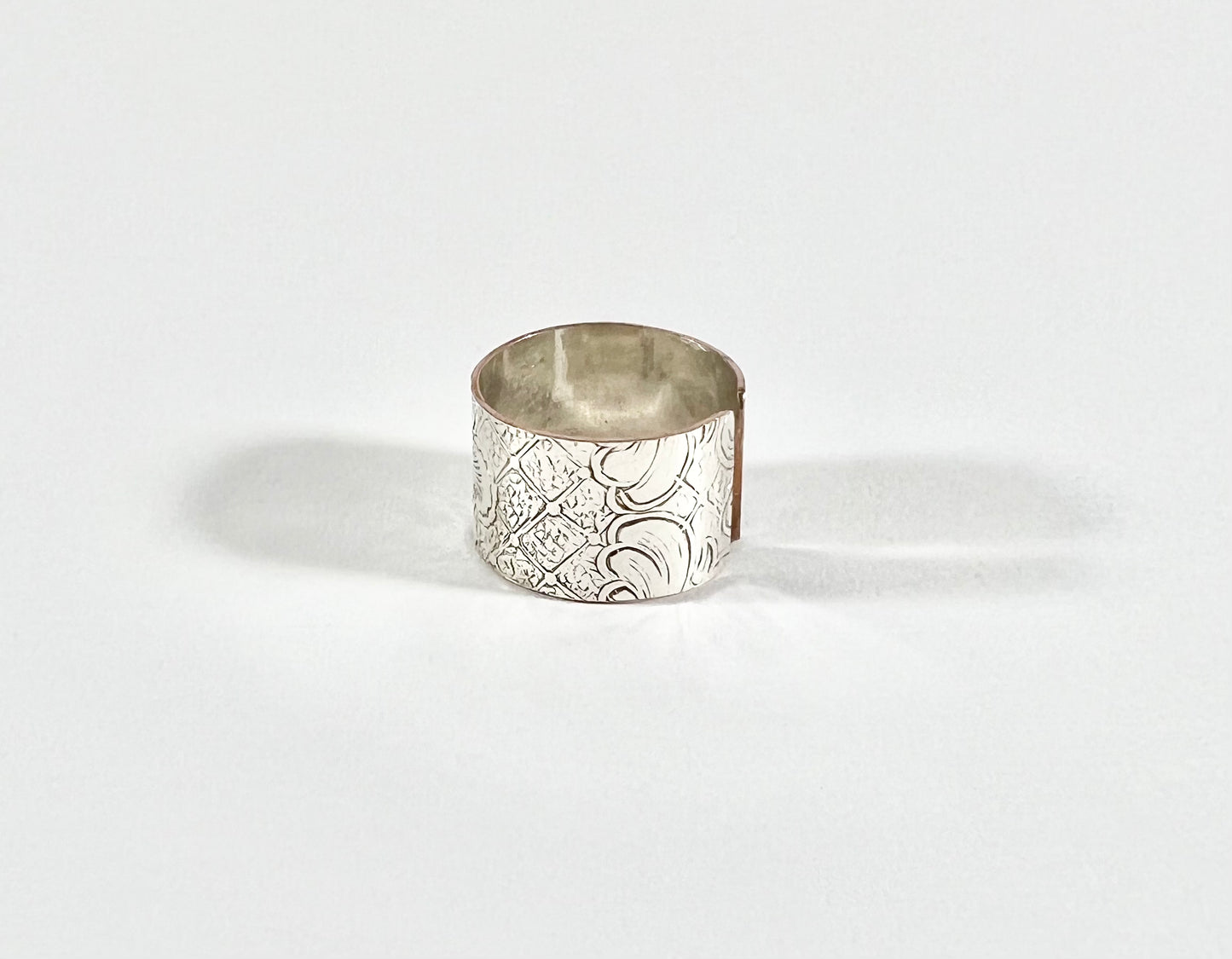 Vintage Silver and Copper Cuff Ring Size 8.5