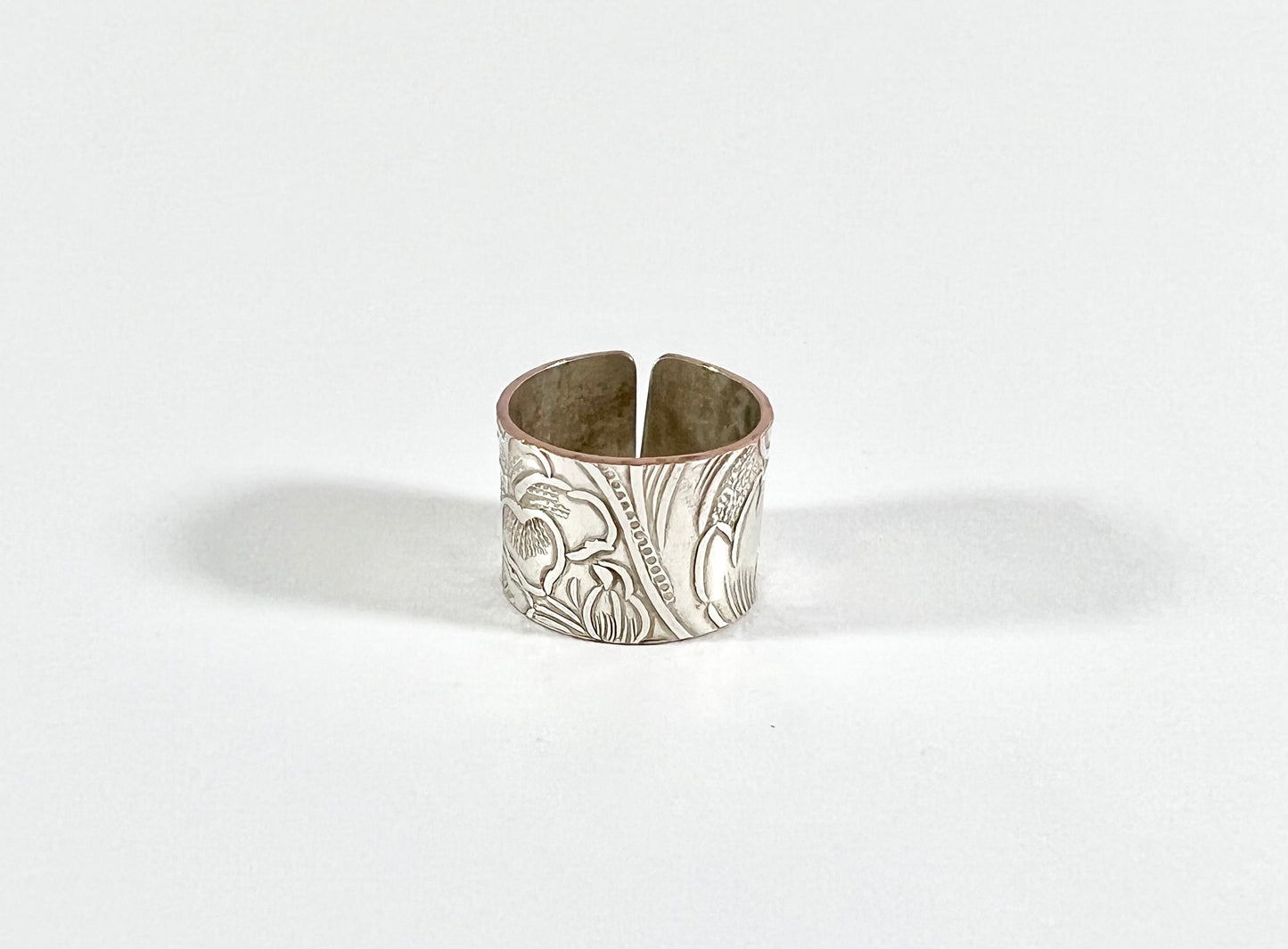 Silver and Copper Vintage Cuff Ring Size 9