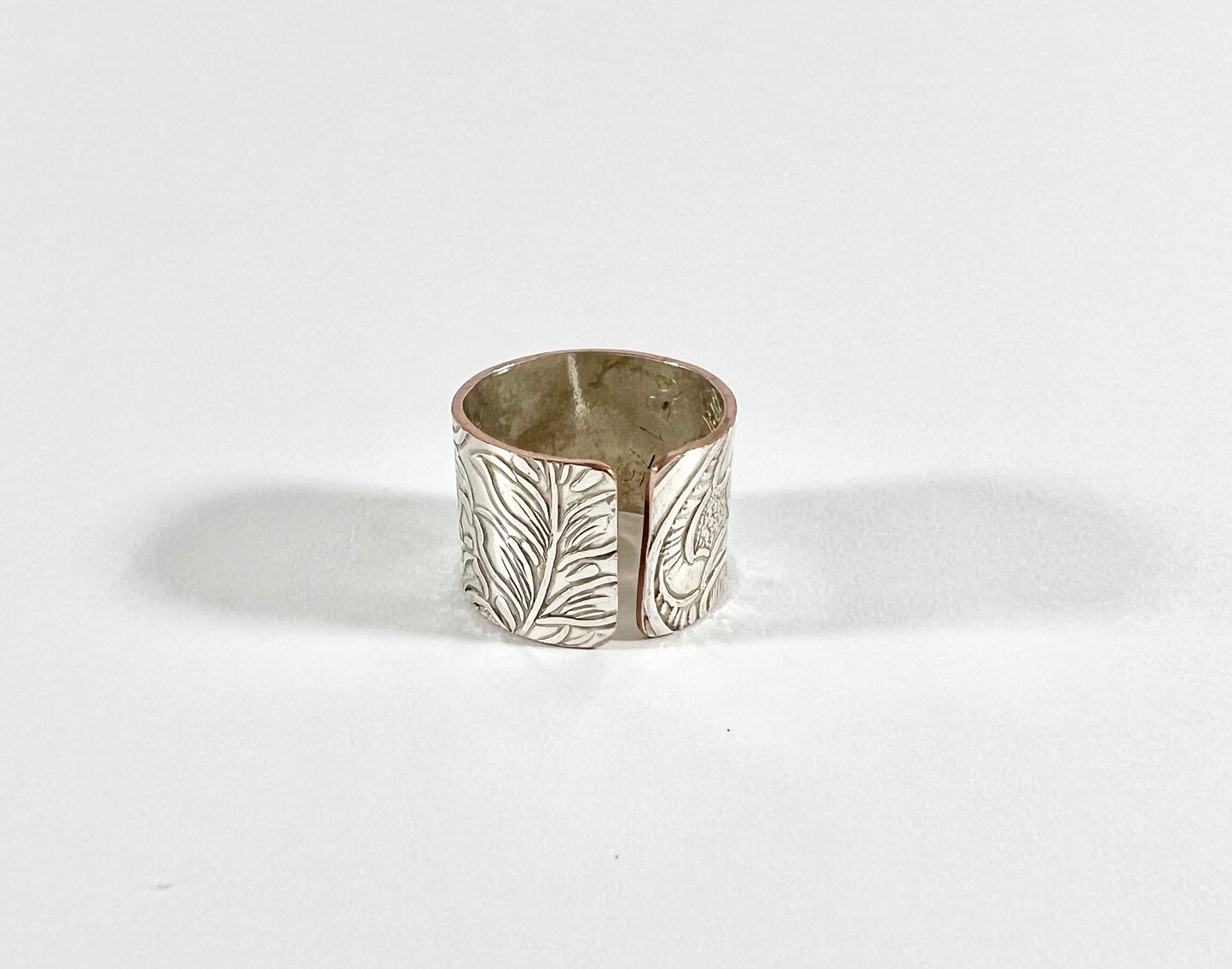 Vintage Silver and Copper Cuff Ring Size 9
