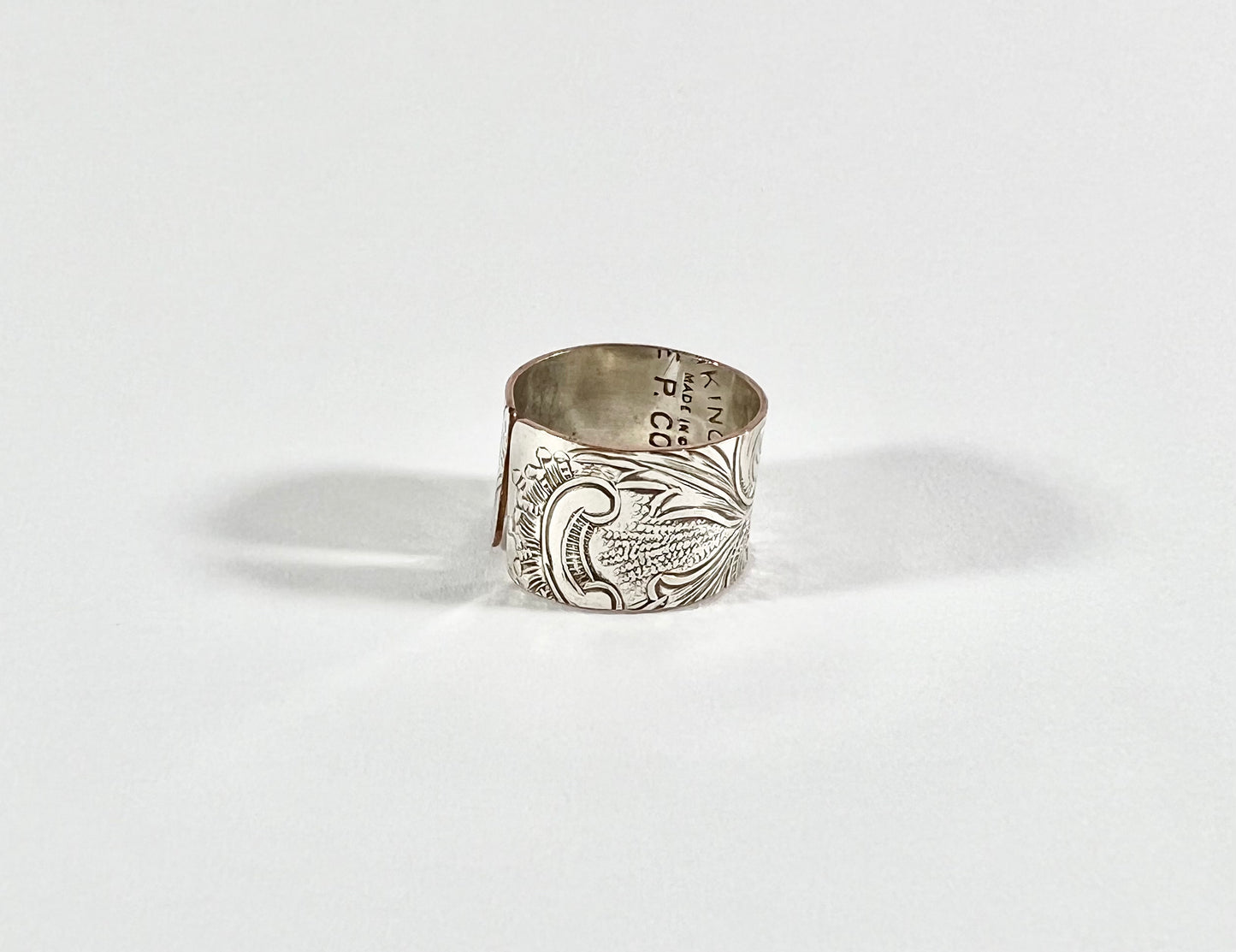 Vintage Silver and Copper Cuff Ring Size 8.5