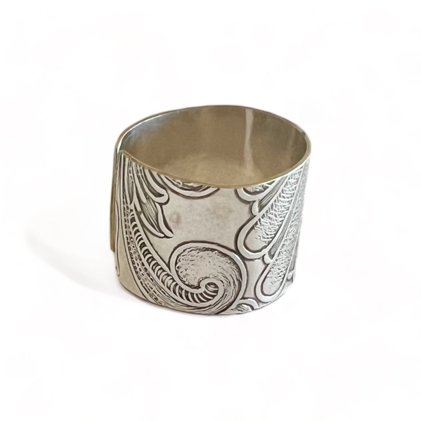Silver and Brass Vintage Cuff Ring Size 11