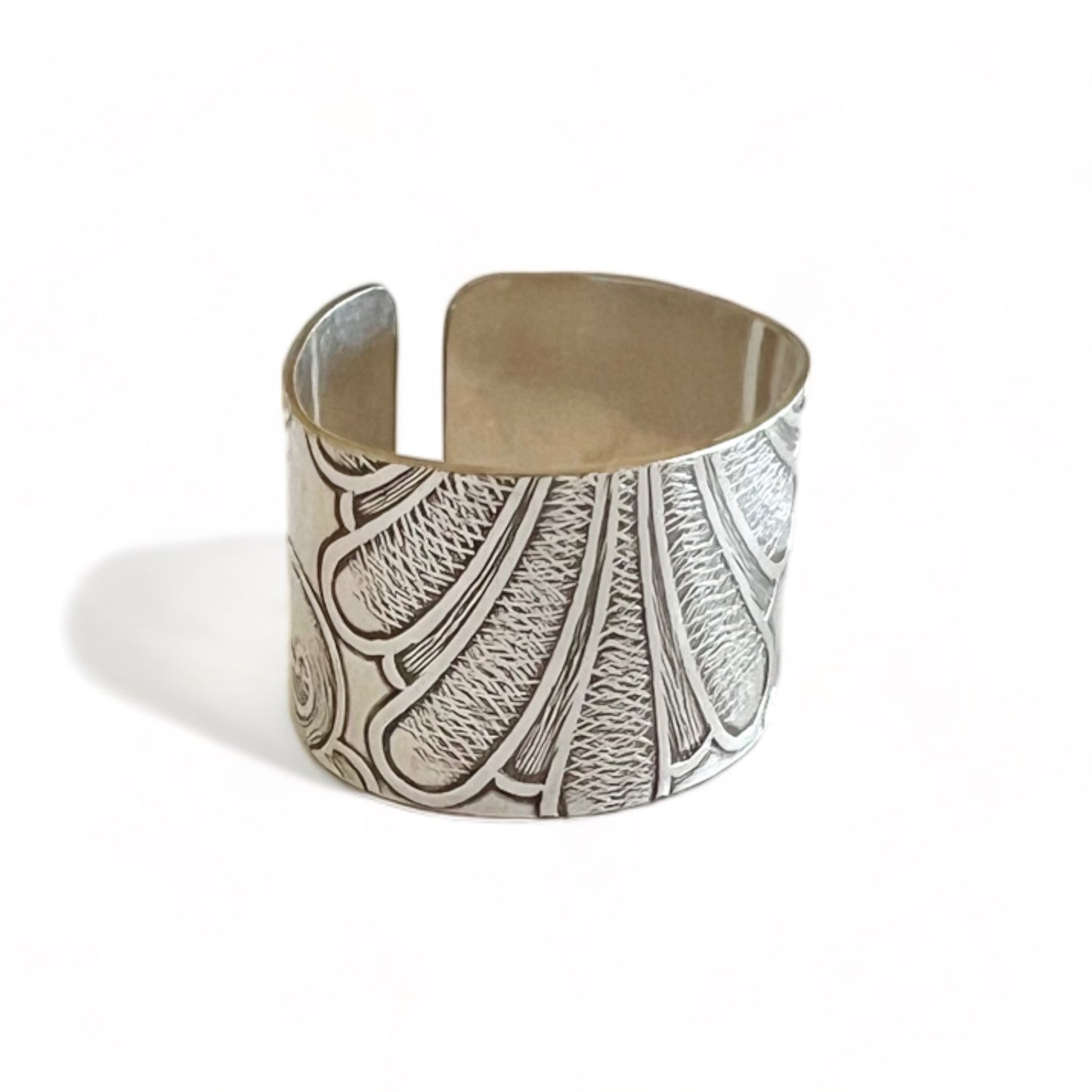 Silver and Brass Vintage Cuff Ring Size 11
