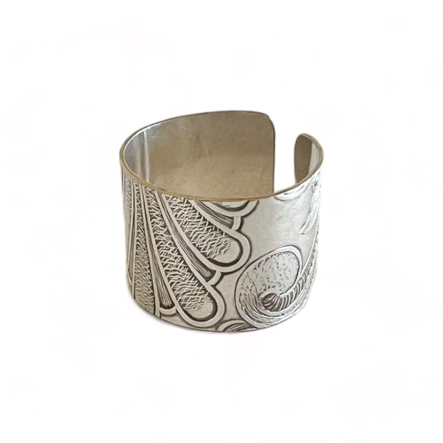 Silver and Brass Vintage Cuff Ring Size 11