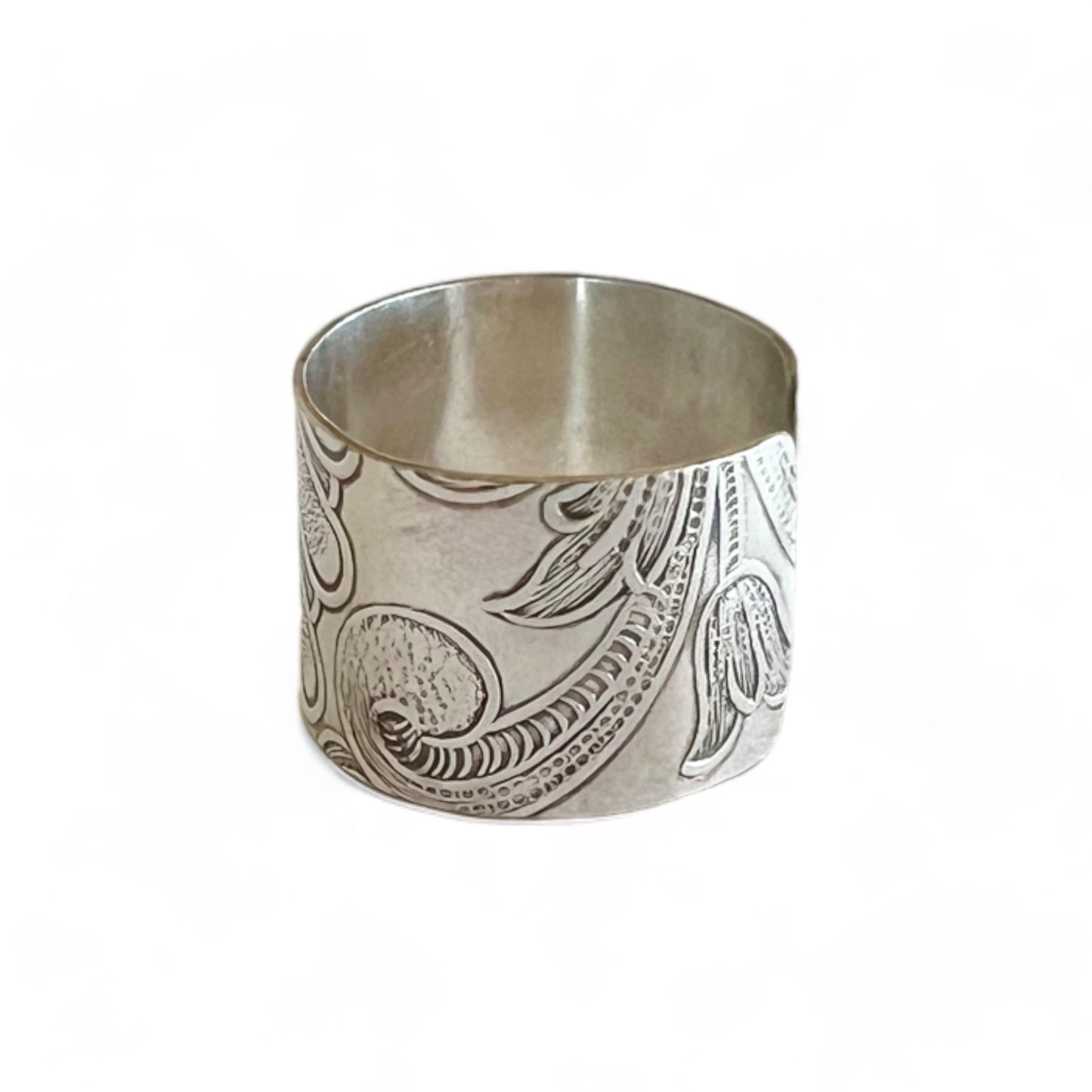 Silver and Brass Vintage Cuff Ring Size 11