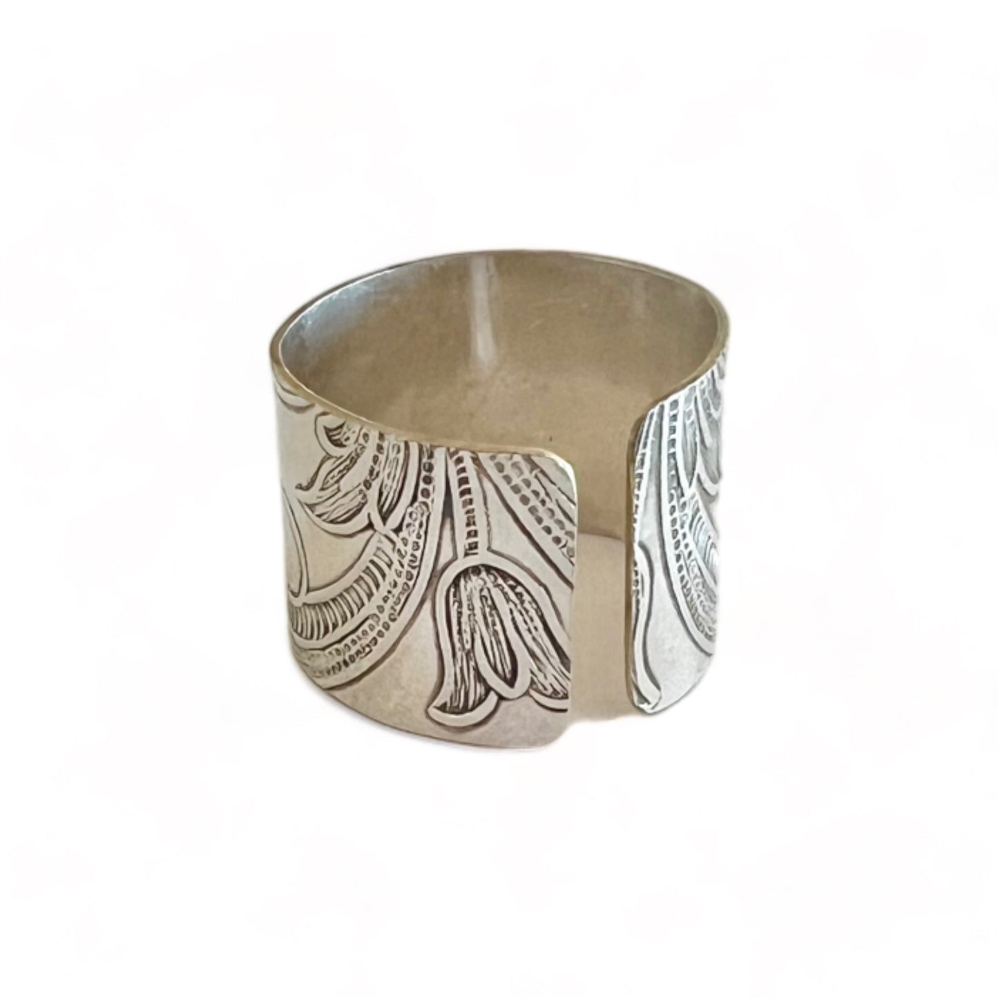 Silver and Brass Vintage Cuff Ring Size 11