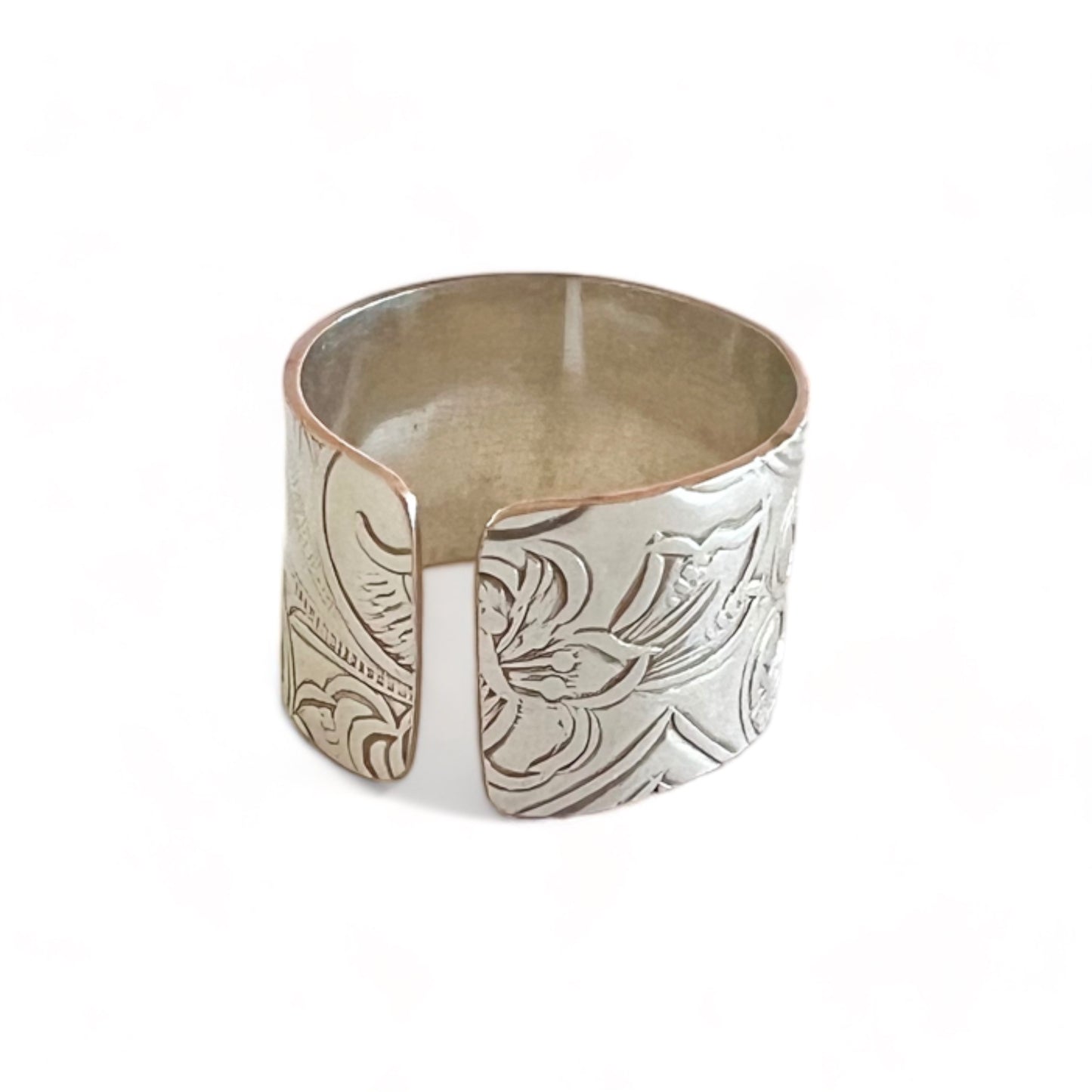 Silver and Copper Vintage Cuff Ring Size 8.5