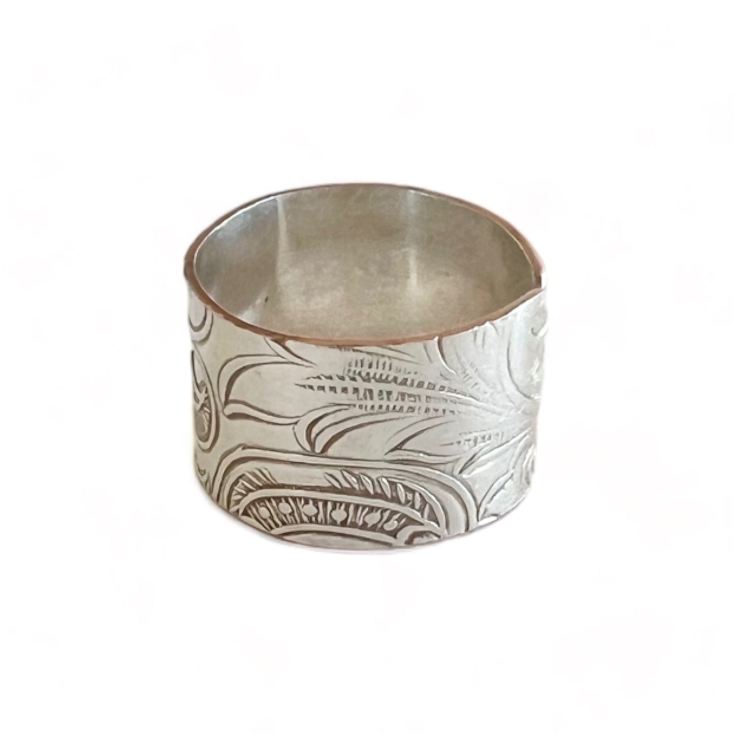 Silver and Copper Vintage Cuff Ring Size 8.5