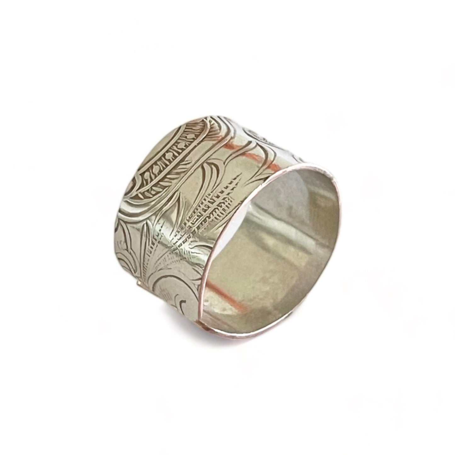 Silver and Copper Vintage Cuff Ring Size 8.5