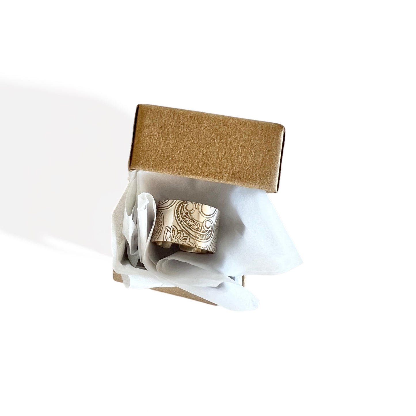 Silver and Copper Vintage Cuff Ring Size 8.5