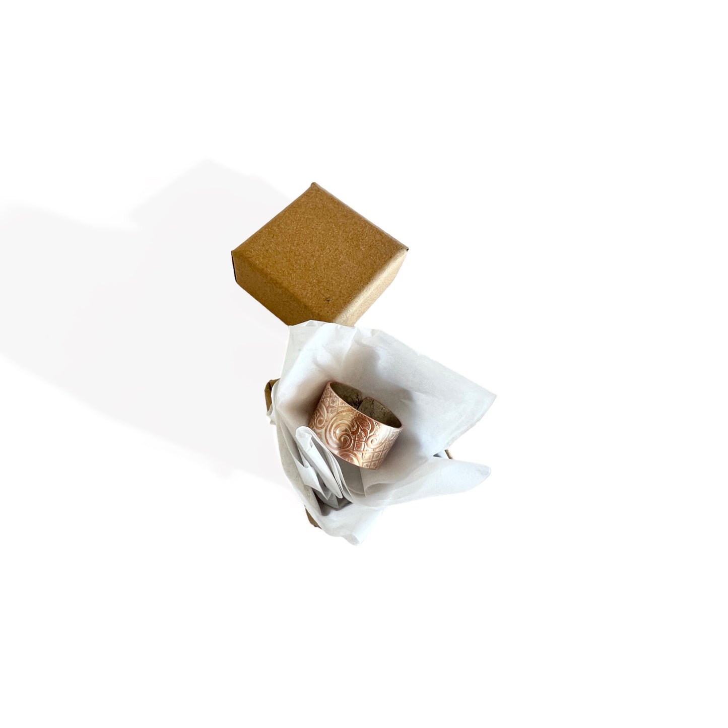 Silver and Copper Vintage Cuff Ring Size 12