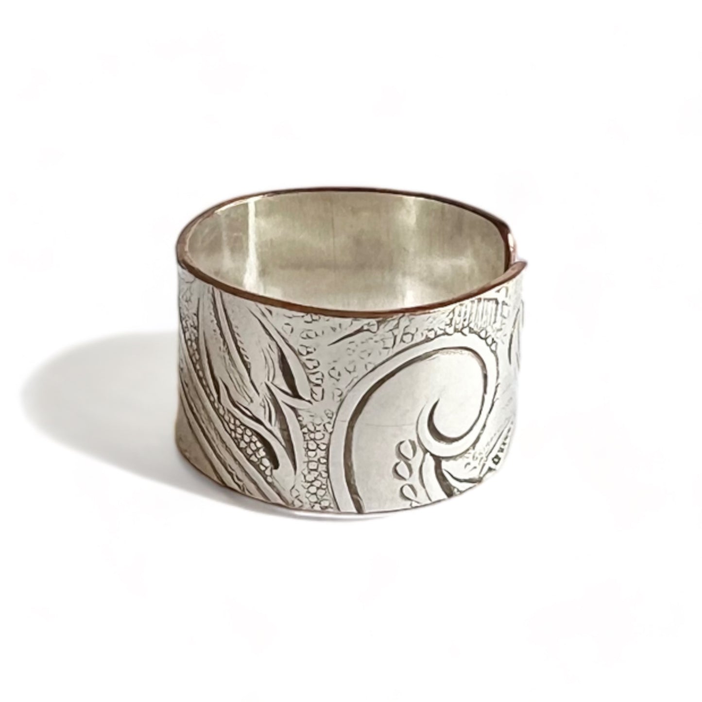 Silver and Copper Vintage Cuff Ring Size 7.5