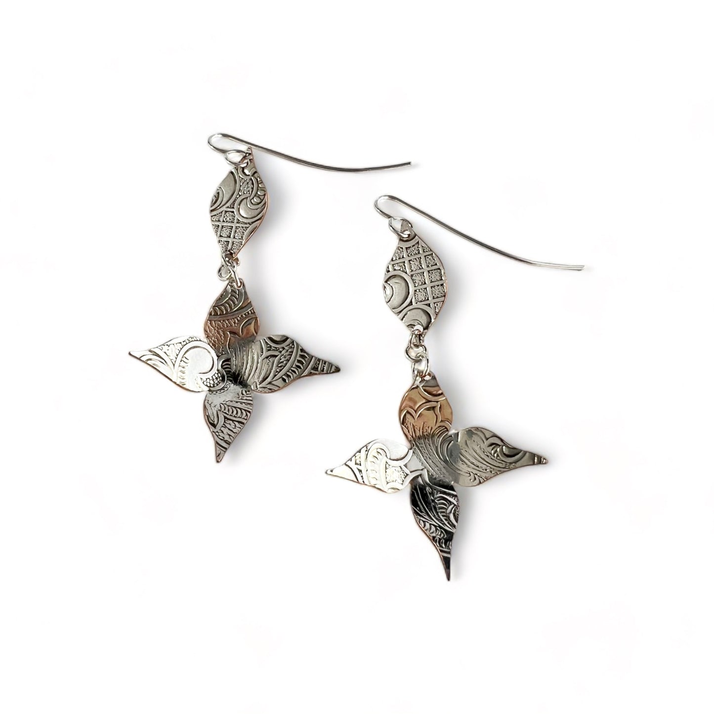 Silver Flower Earrings