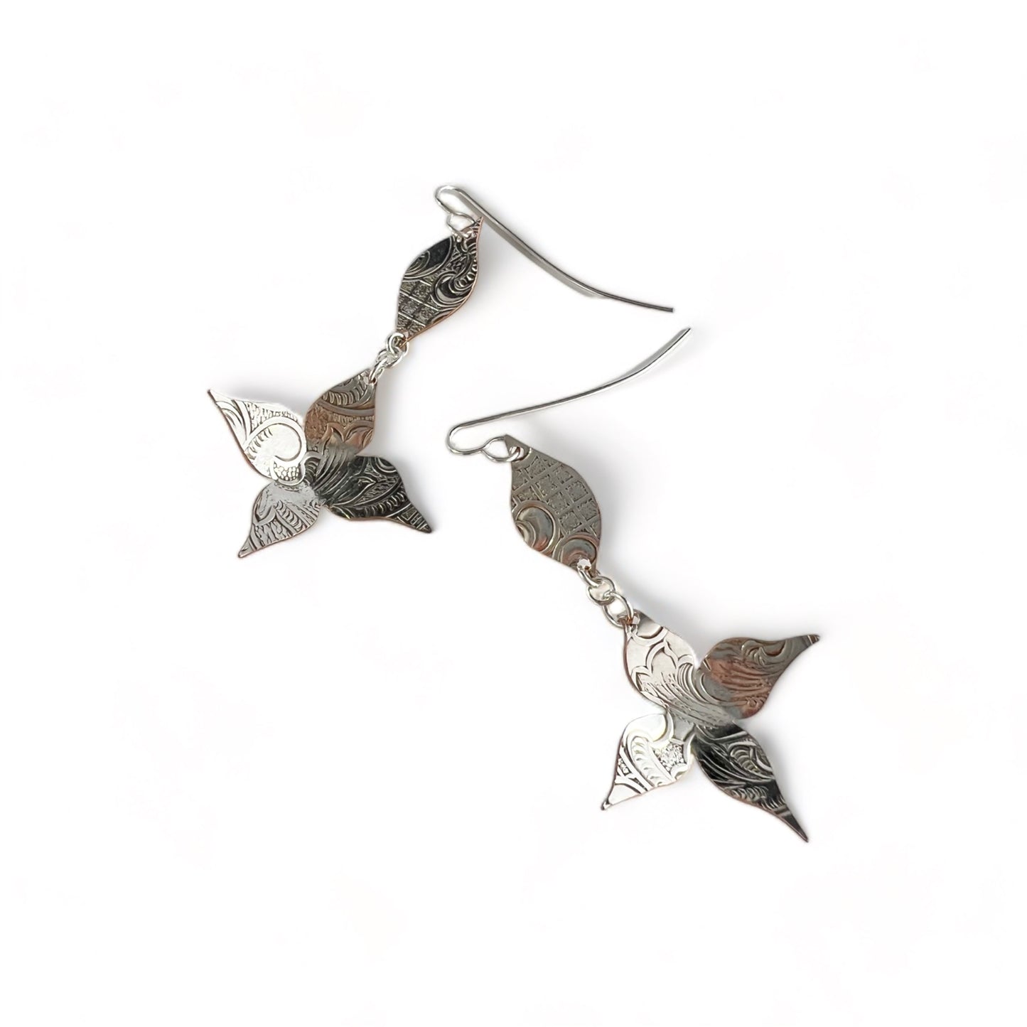 Silver Flower Earrings