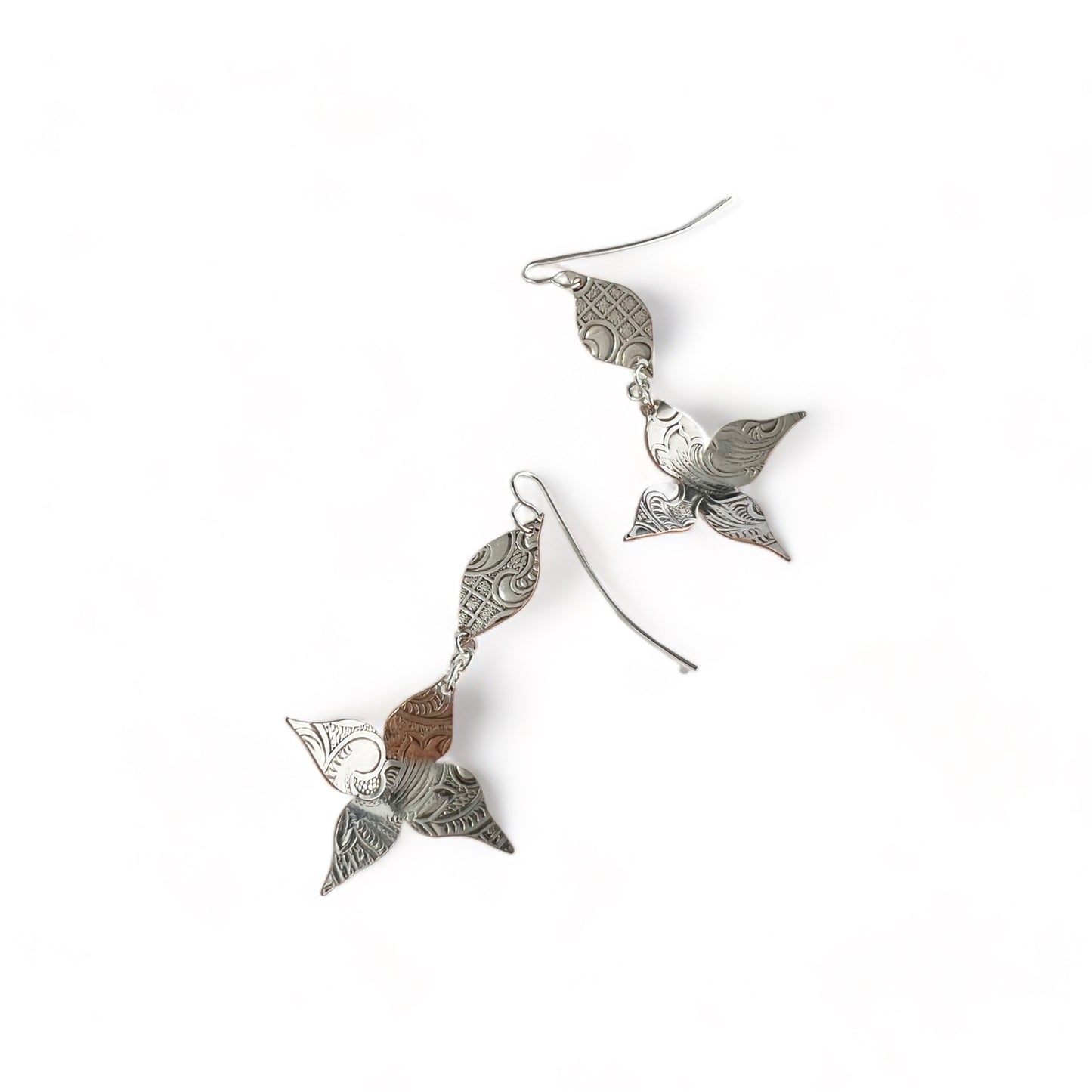 Silver Flower Earrings