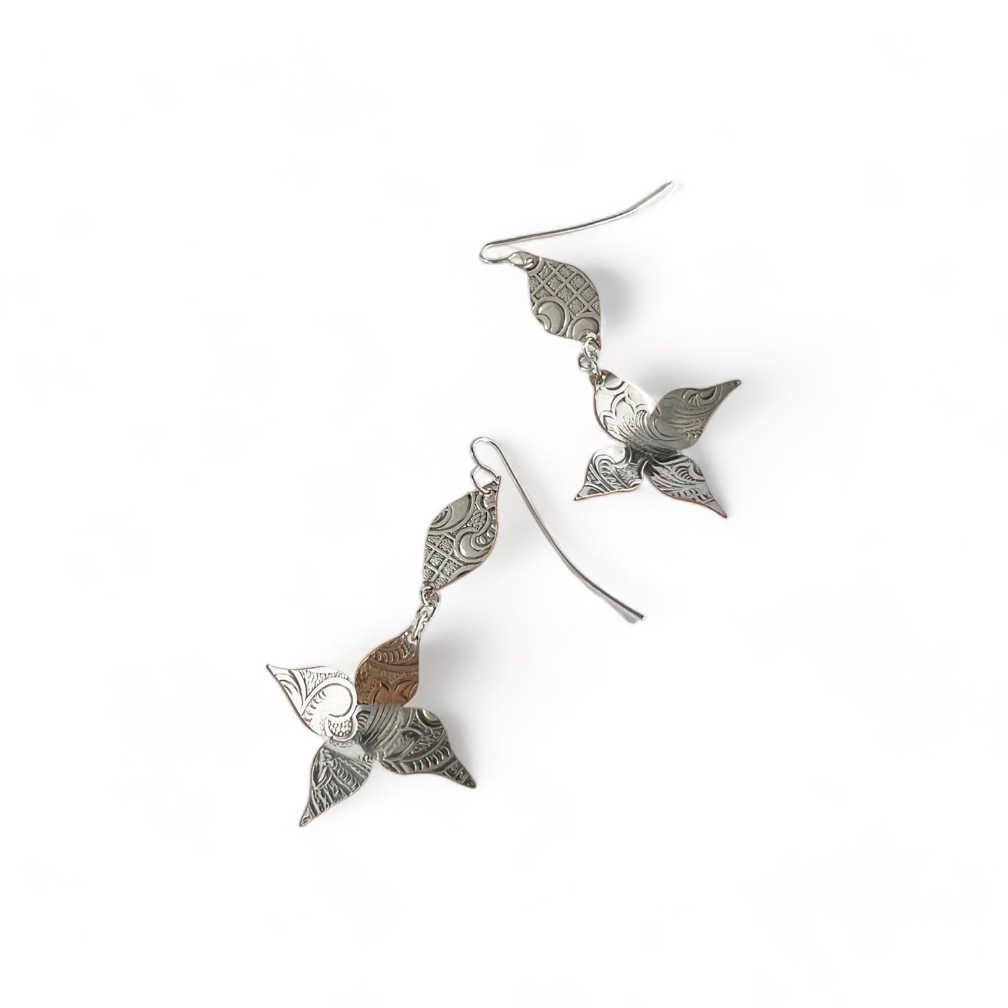 Silver Flower Earrings