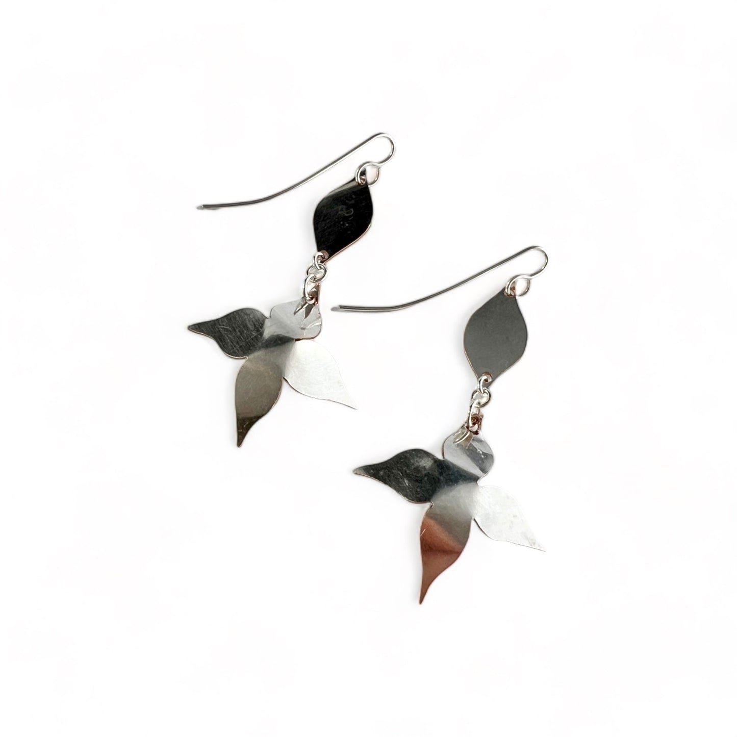 Silver Flower Earrings