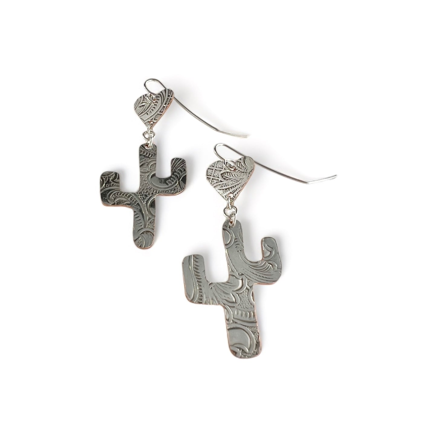 Silver Cactus Earrings