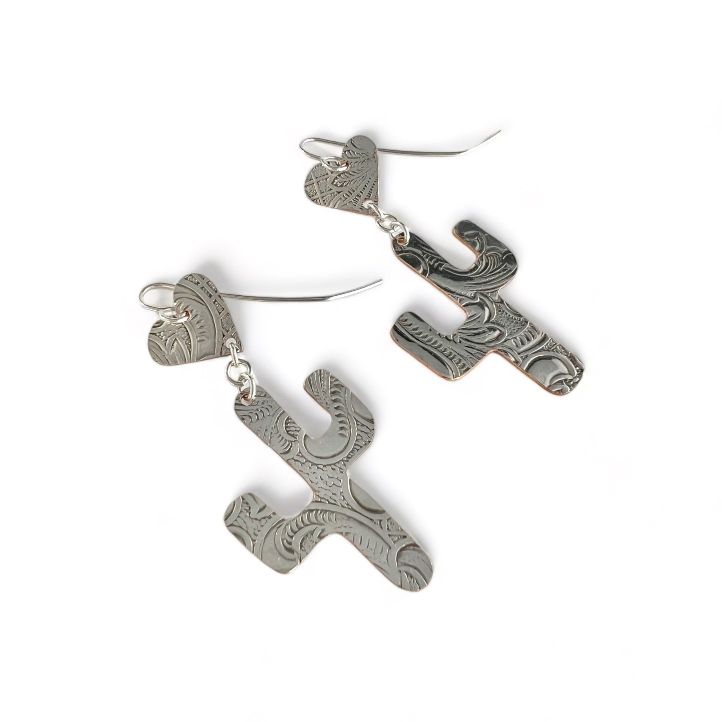 Silver Cactus Earrings