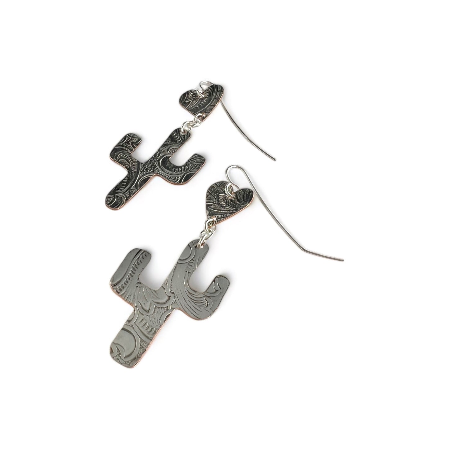 Silver Cactus Earrings