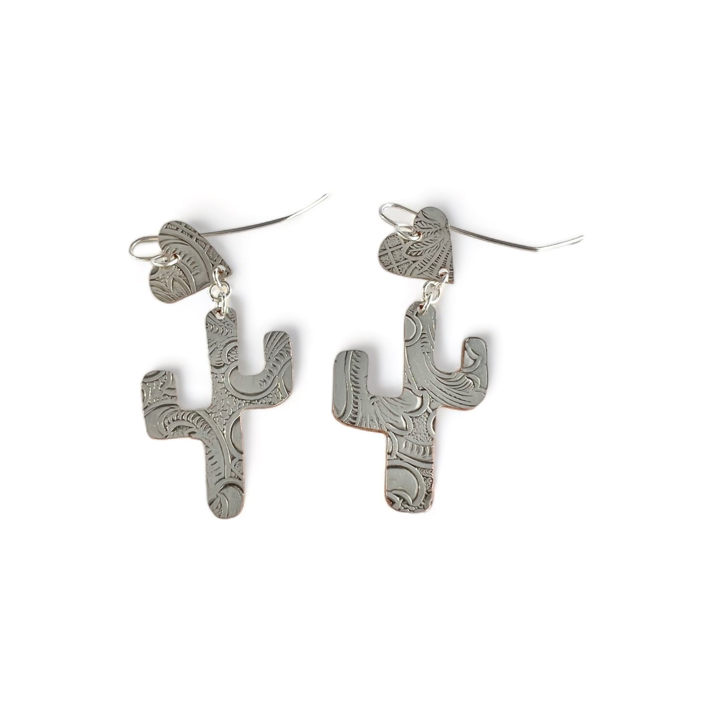 Silver Cactus Earrings