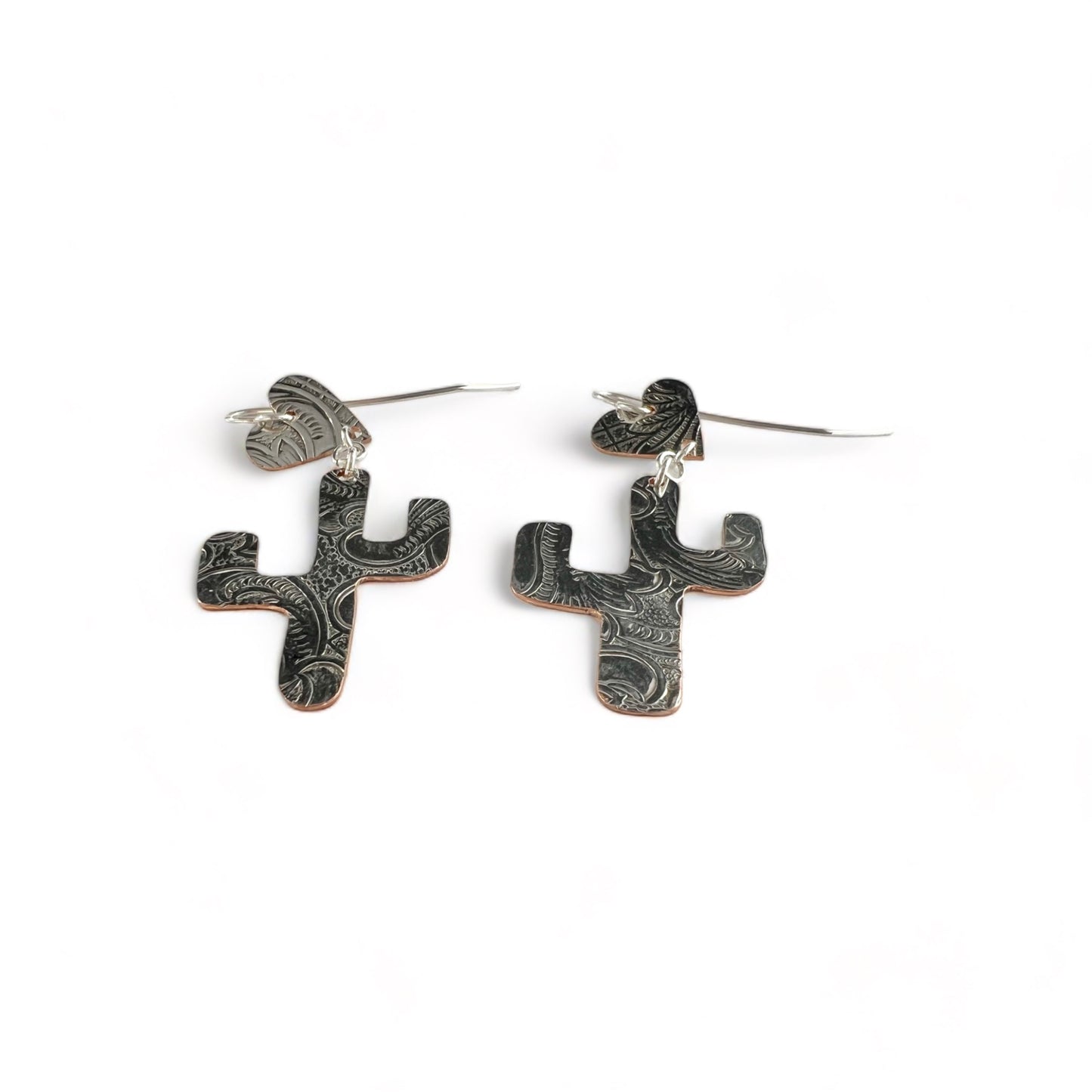 Silver Cactus Earrings