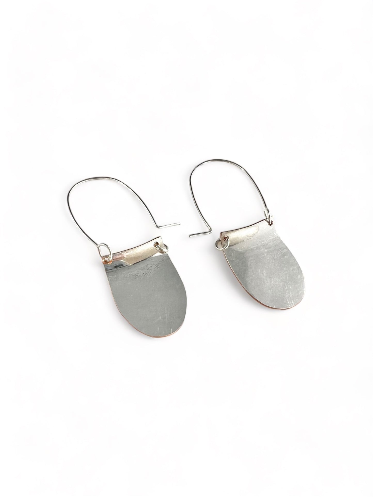 Silver Floral Hoop Earrings