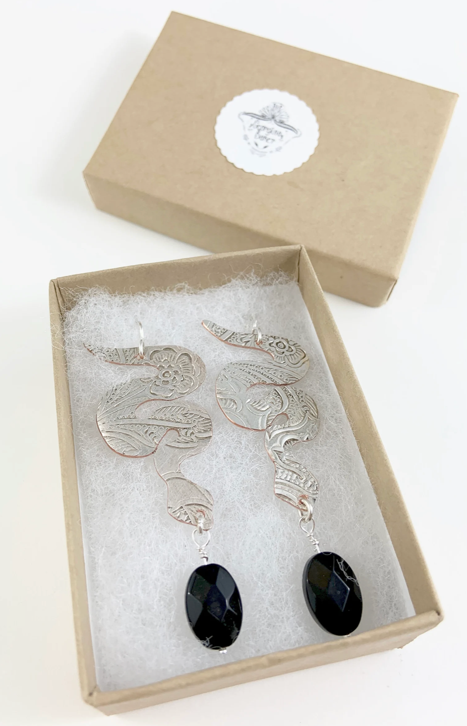 Silver Snake Earrings