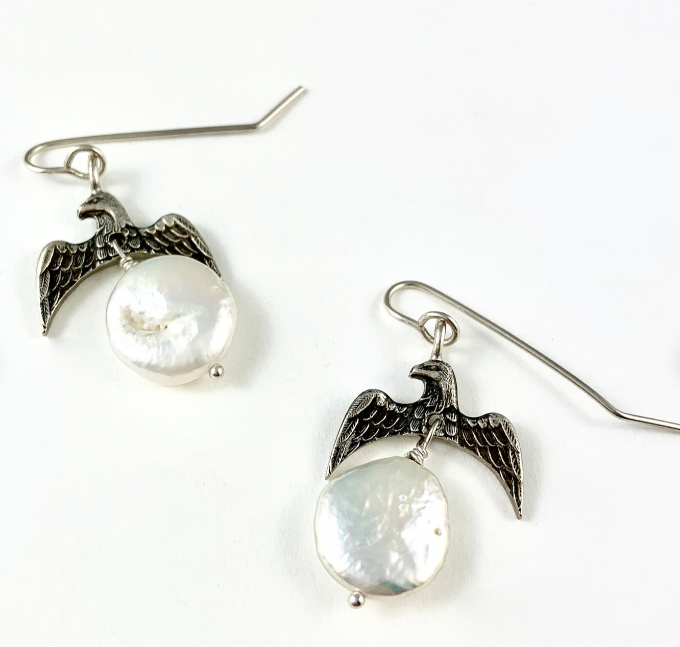 Silver Eagle Earrings