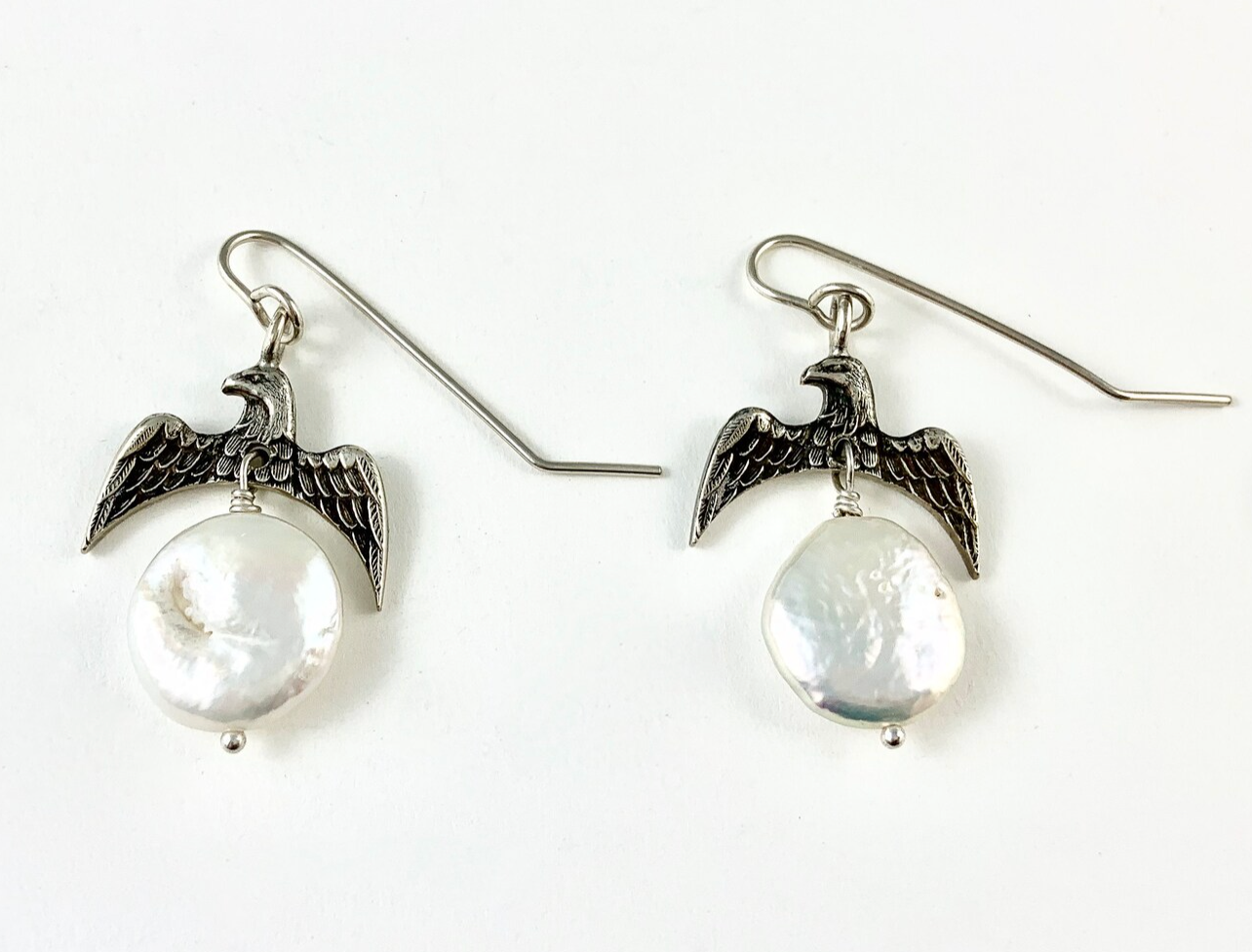 Silver Eagle Earrings