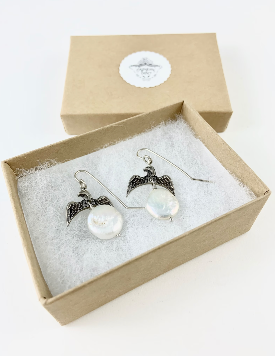 Silver Eagle Earrings