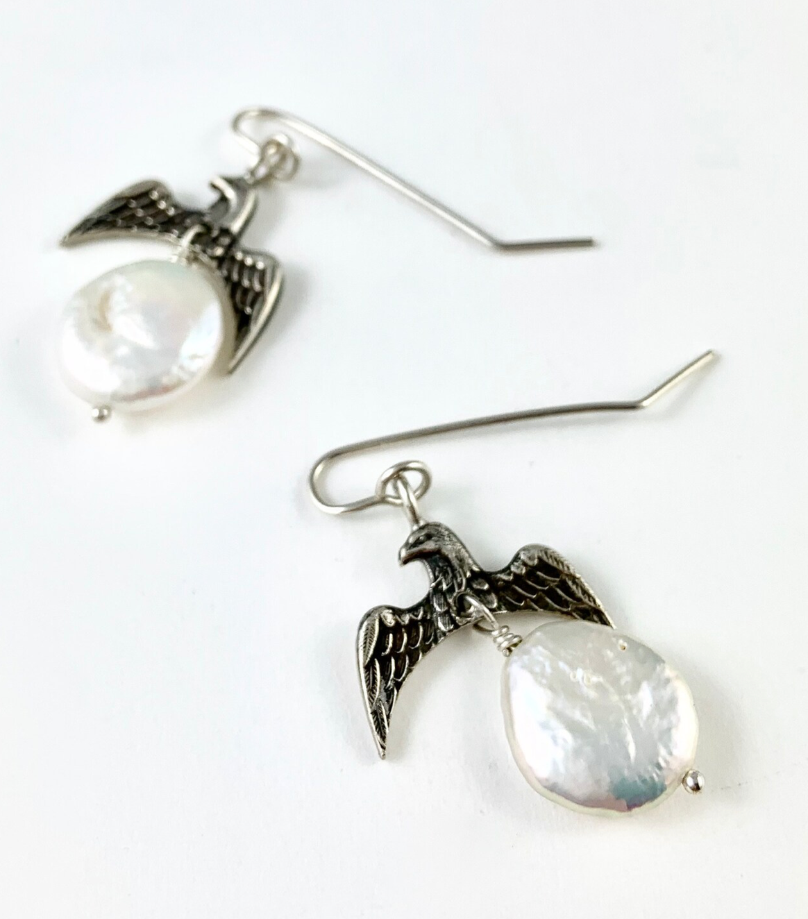 Silver Eagle Earrings