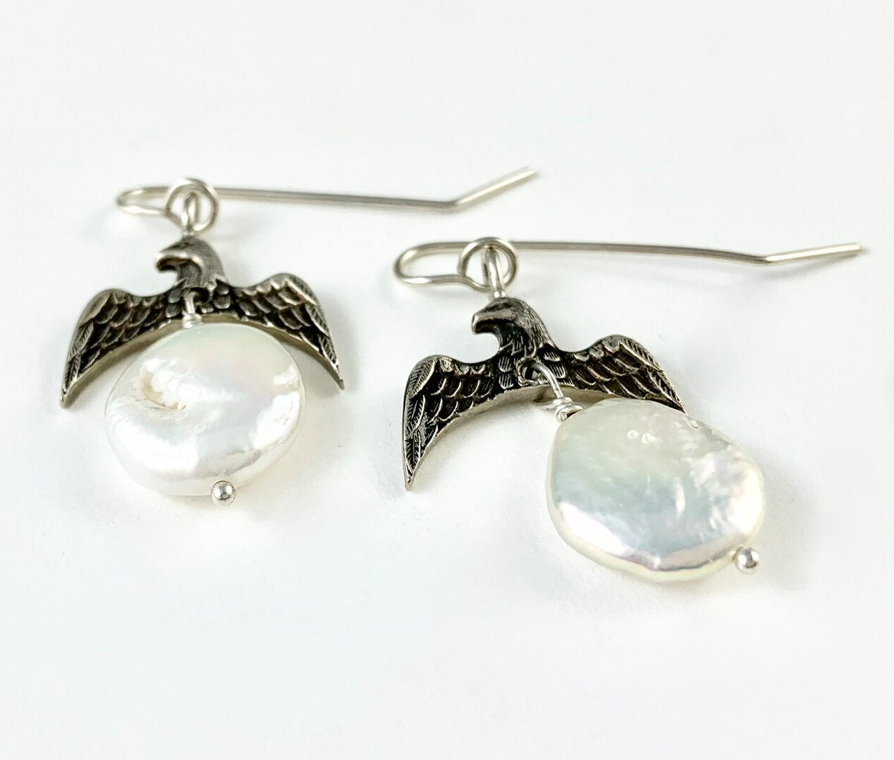 Silver Eagle Earrings