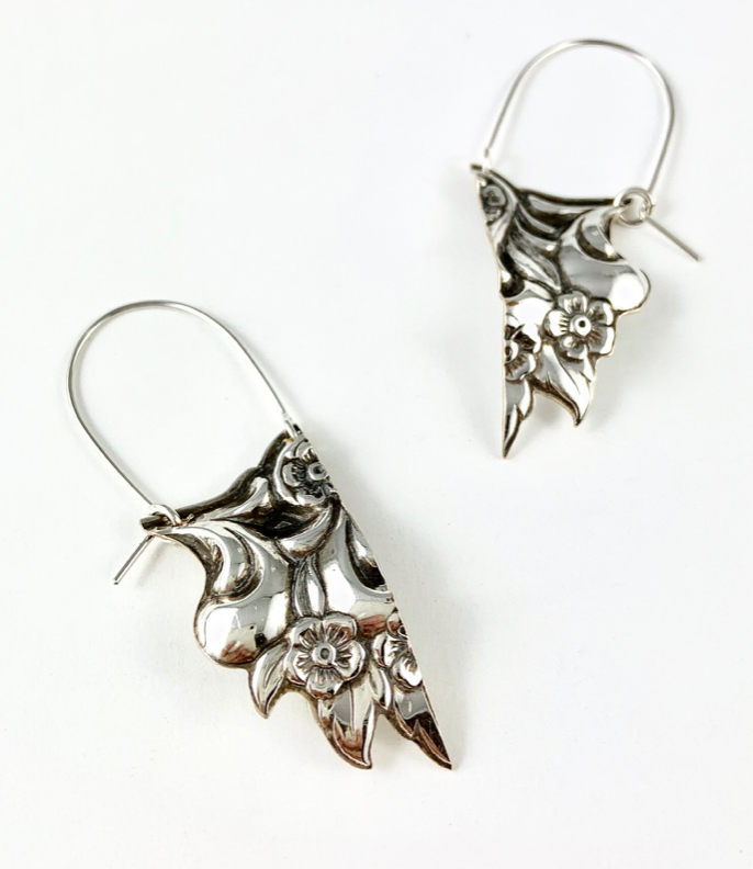 Art Nouveau Silverware Earrings