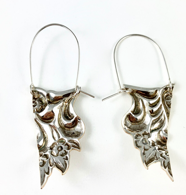 Art Nouveau Silverware Earrings