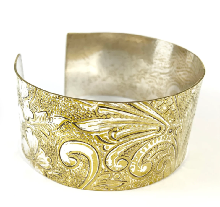 Silver and Brass Cuff Bracelet