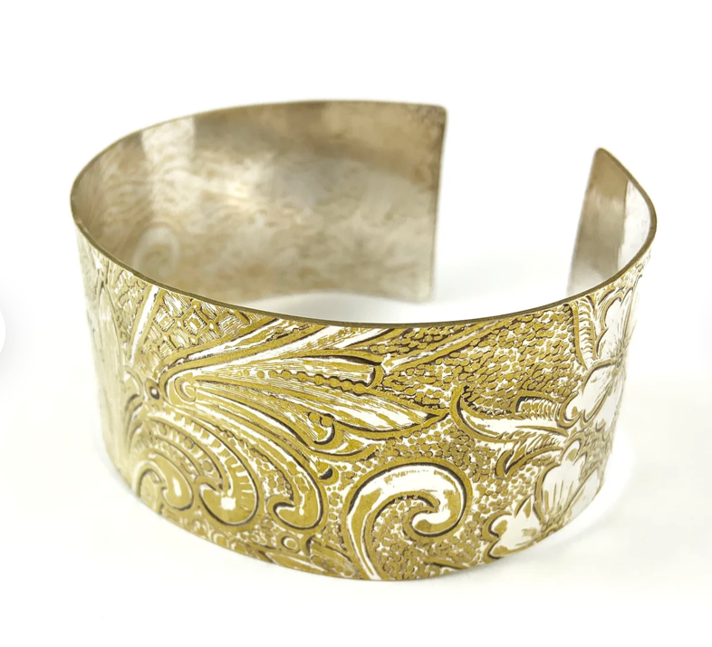 Silver and Brass Cuff Bracelet