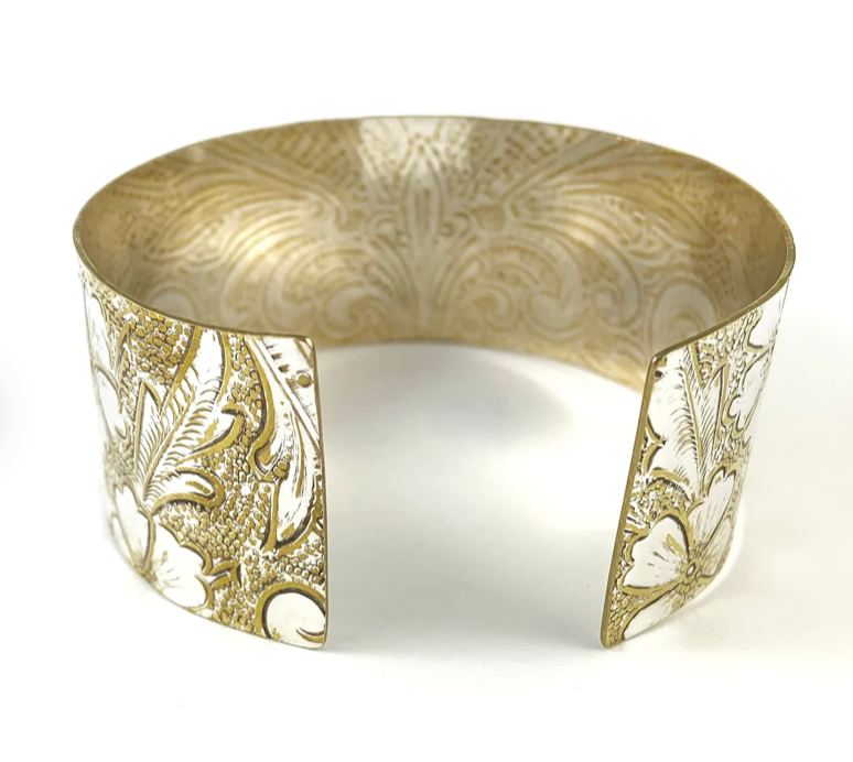 Silver and Brass Cuff Bracelet