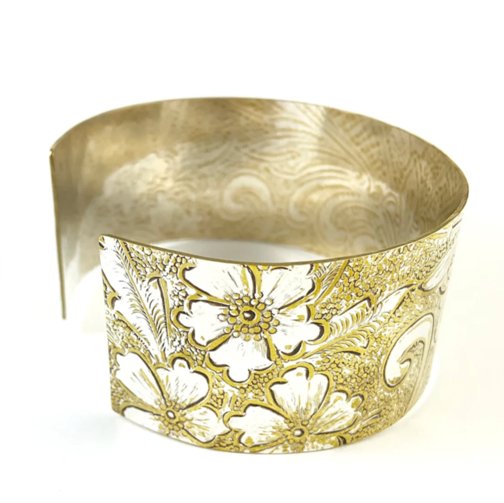 Silver and Brass Cuff Bracelet