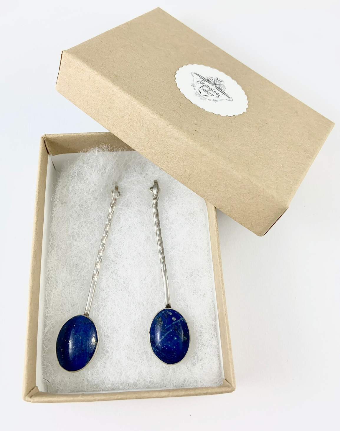 Sterling Lapis Earrings