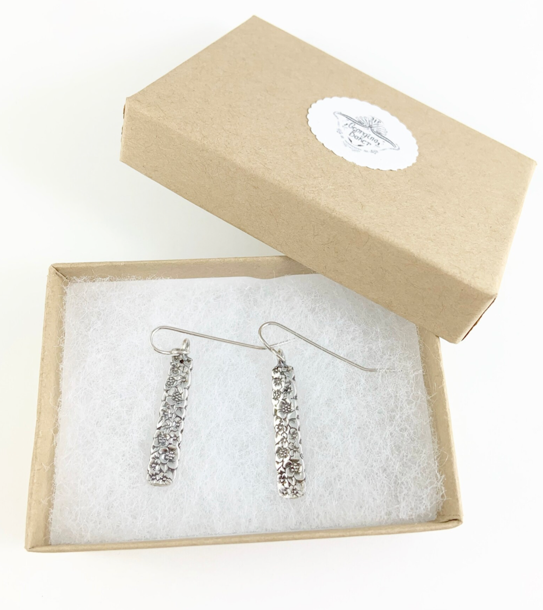 Silver Spoon Flower Earrings