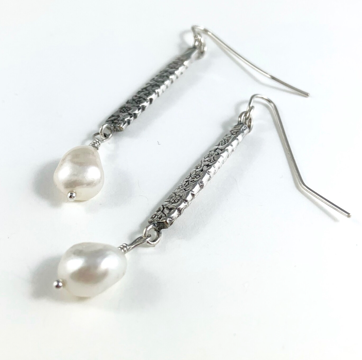 Silver Spoon Flower Earrings