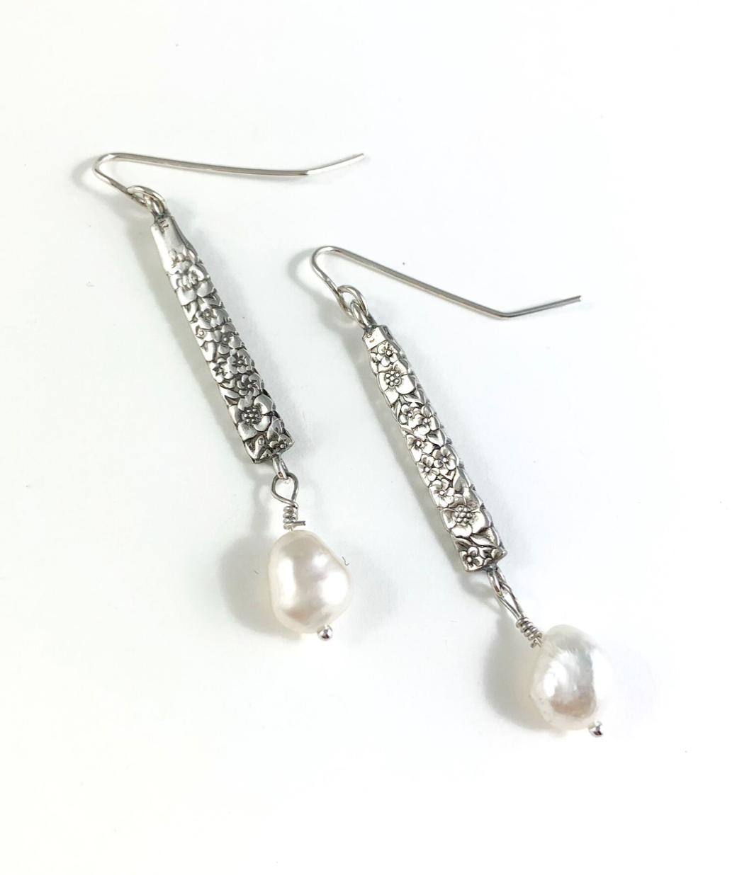 Silver Spoon Flower Earrings