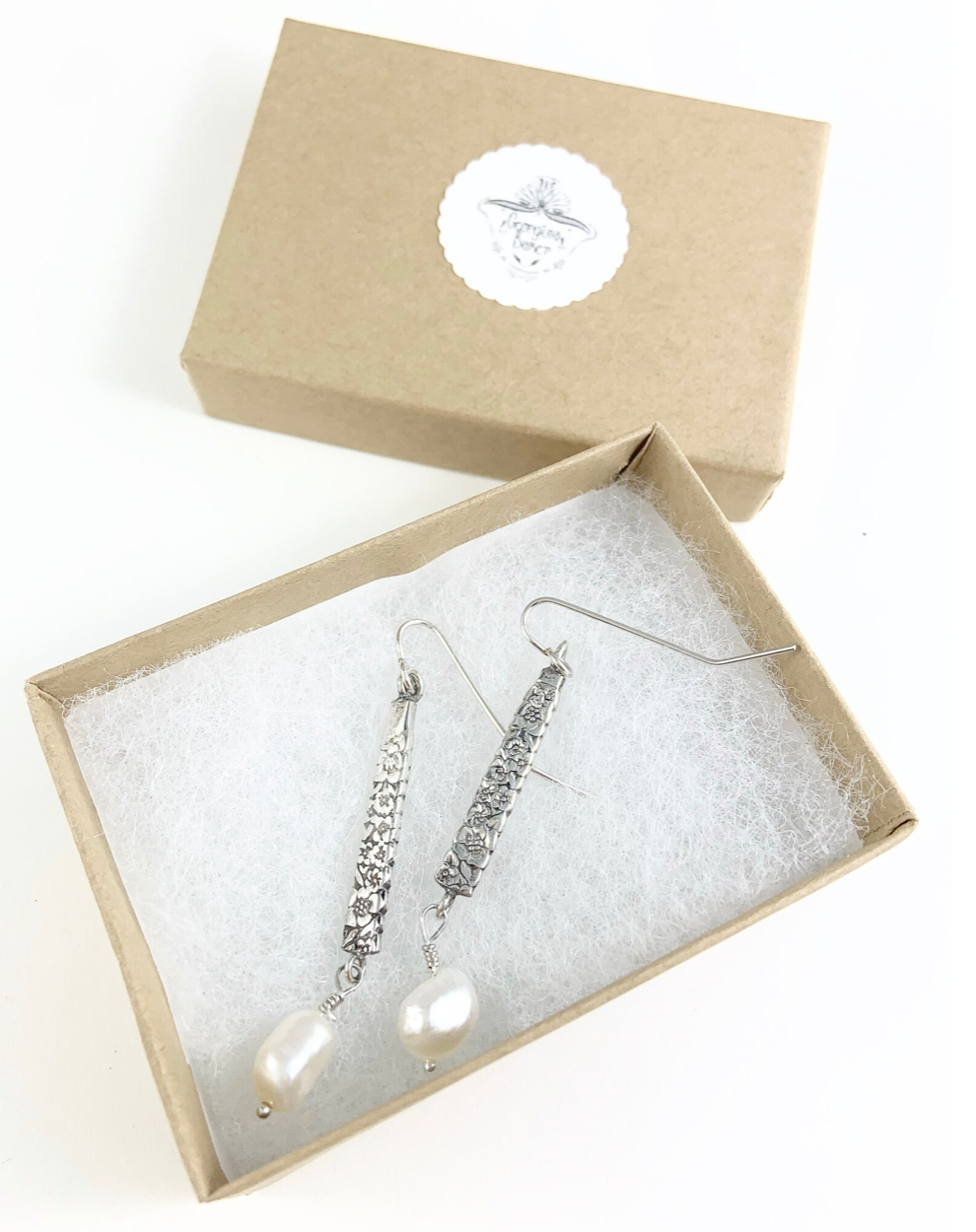 Silver Spoon Flower Earrings