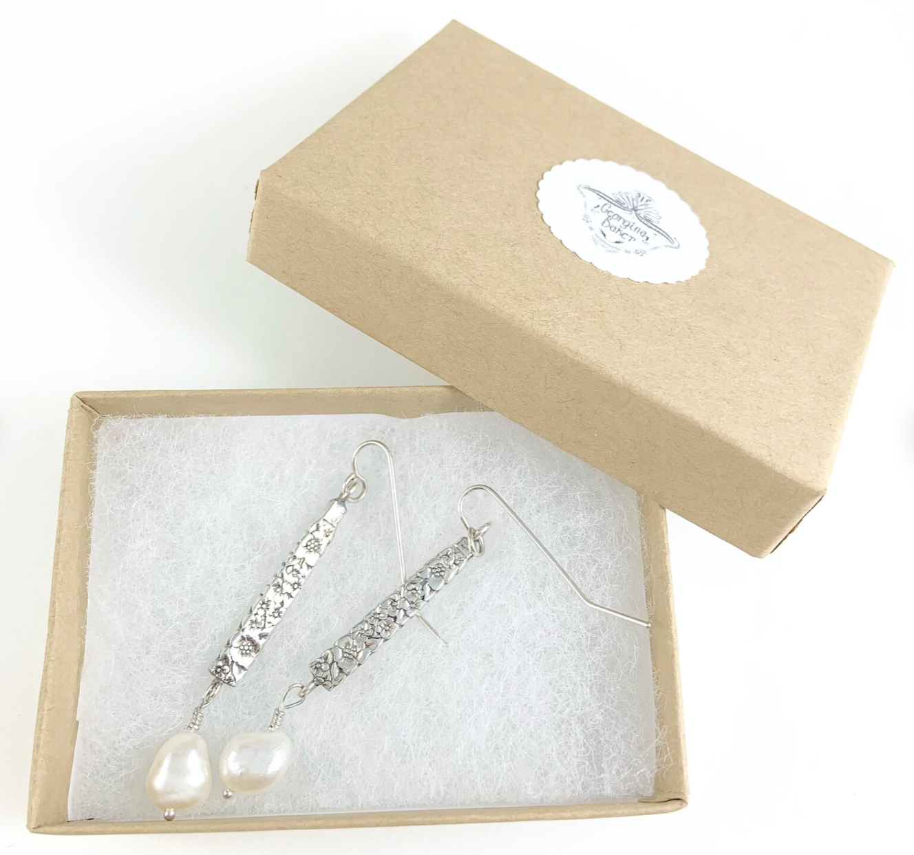 Silver Spoon Flower Earrings