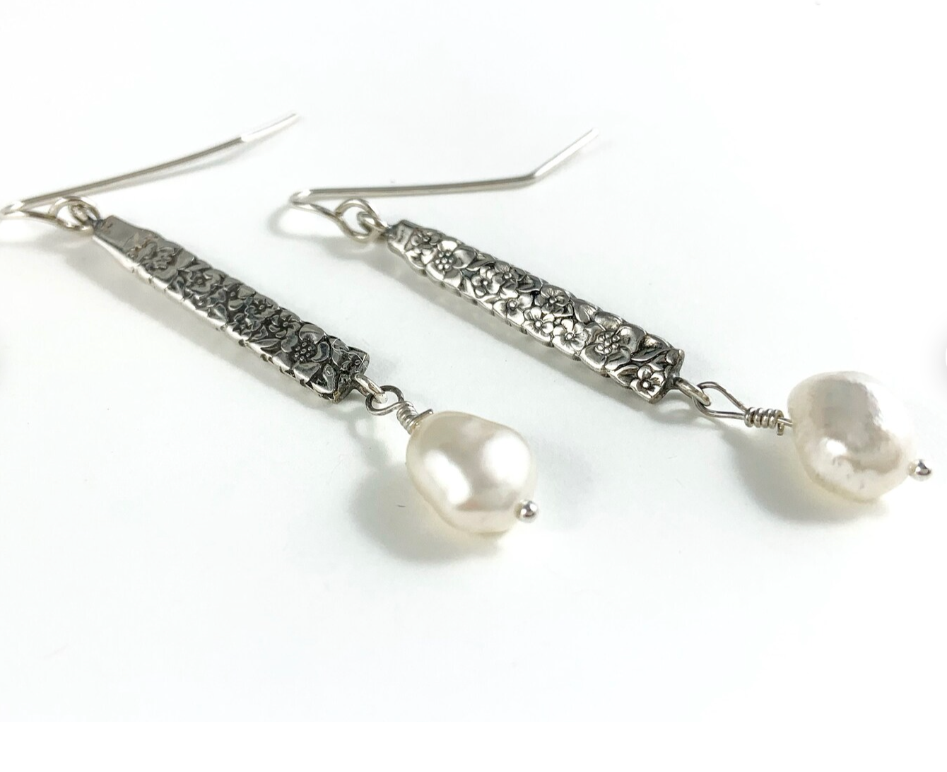 Silver Spoon Flower Earrings