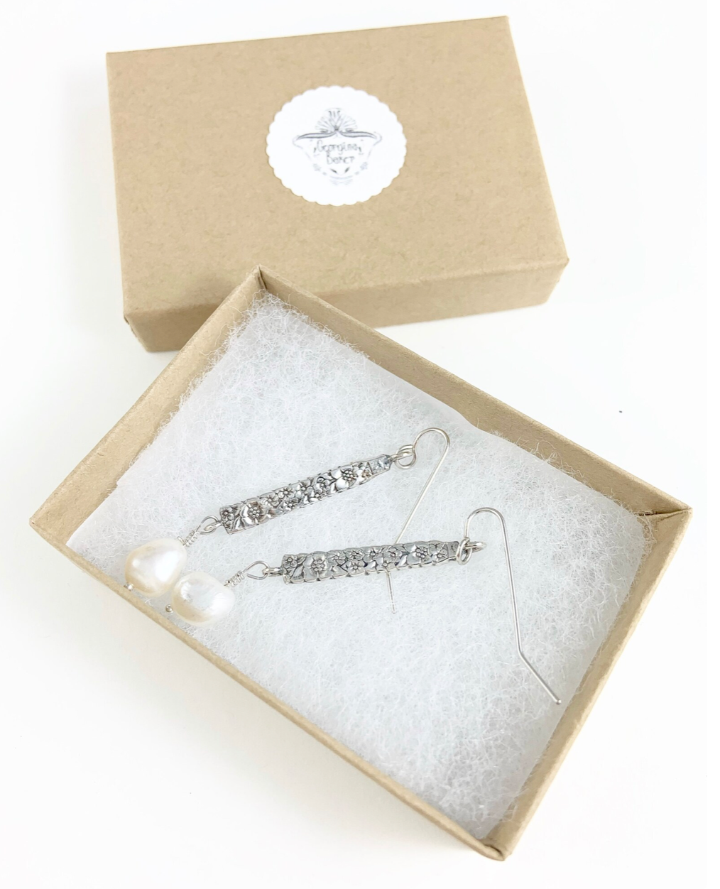 Silver Spoon Flower Earrings