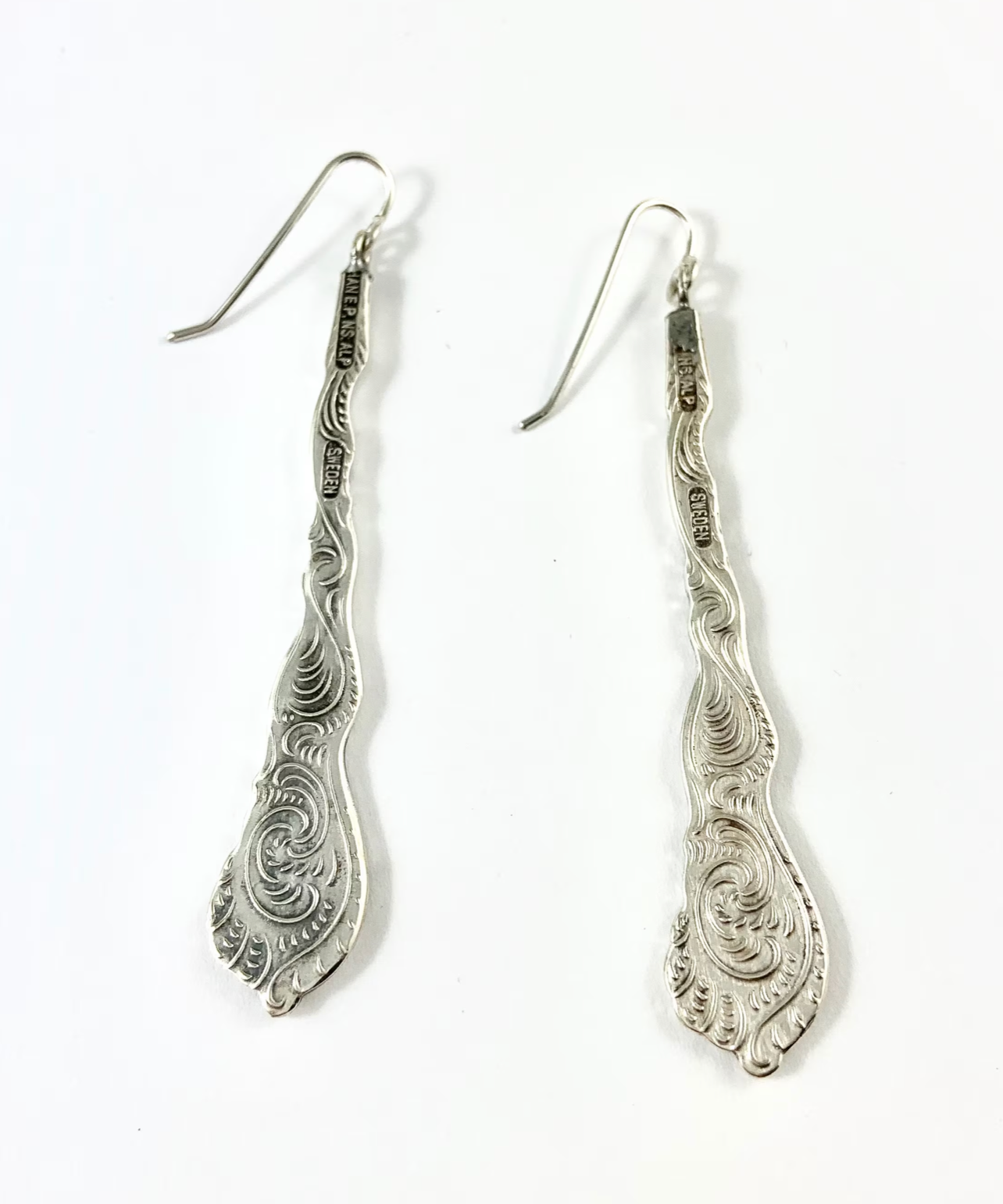 Silver Spoon Flower Earrings
