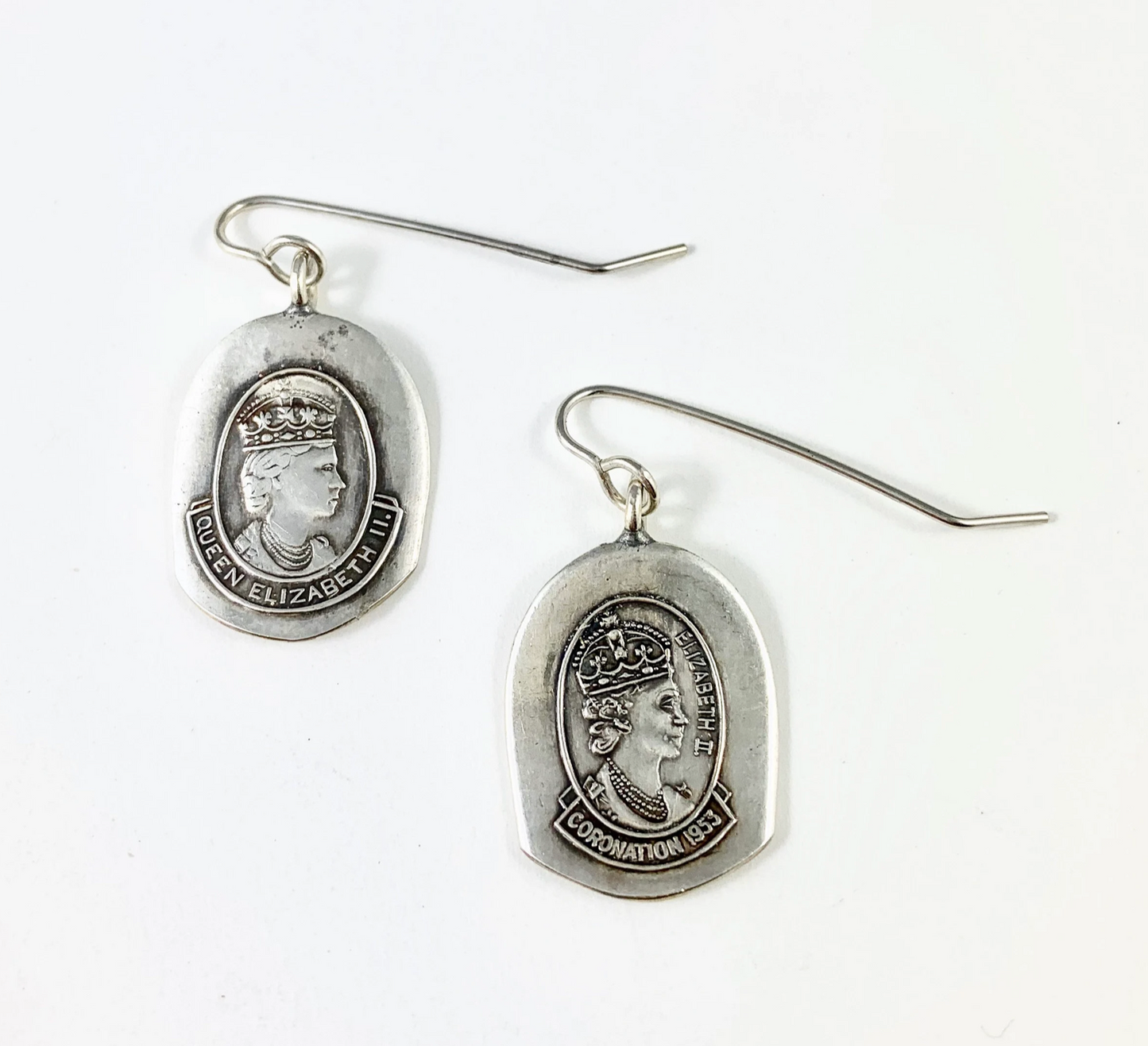 Silver Spoon Queen Elizabeth Earrings